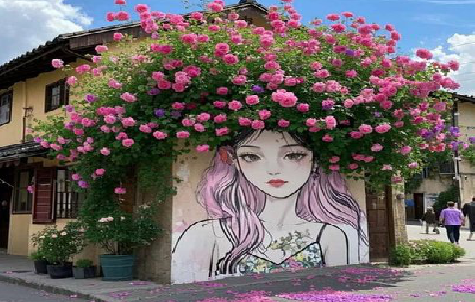 天台怎么设计网红打卡墙绘