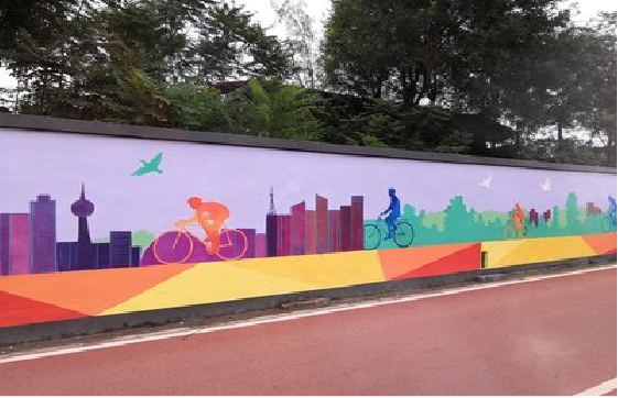 天台墙体彩绘-围墙