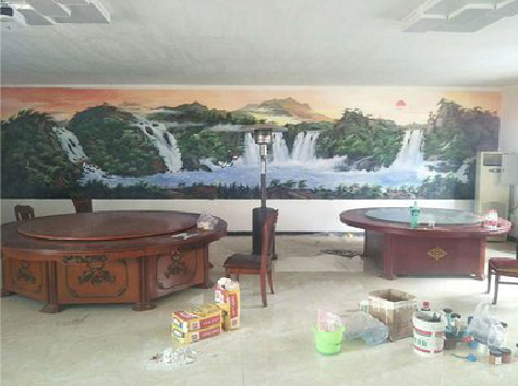 天台墙绘-写实风景