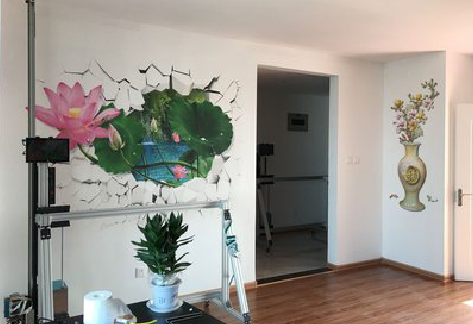 天台墙体彩绘相比墙纸的优势。