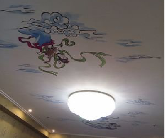 天台如何快速绘制天花板上的手绘墙？