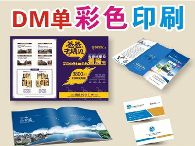 天台单页印刷，色彩搭配简单。
